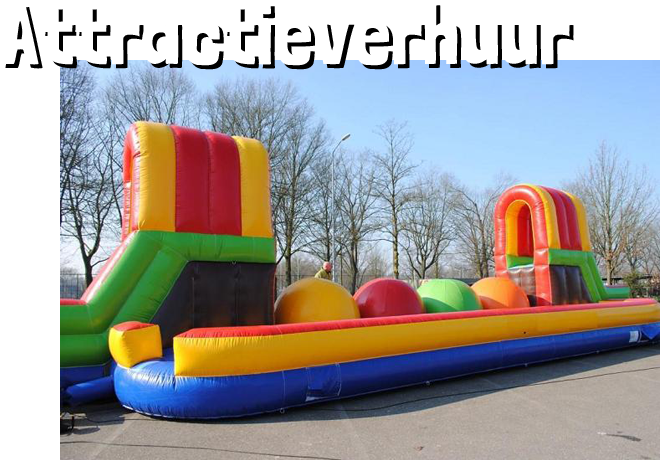 Maxifun attractieverhuur verhuurt diverse attracties.